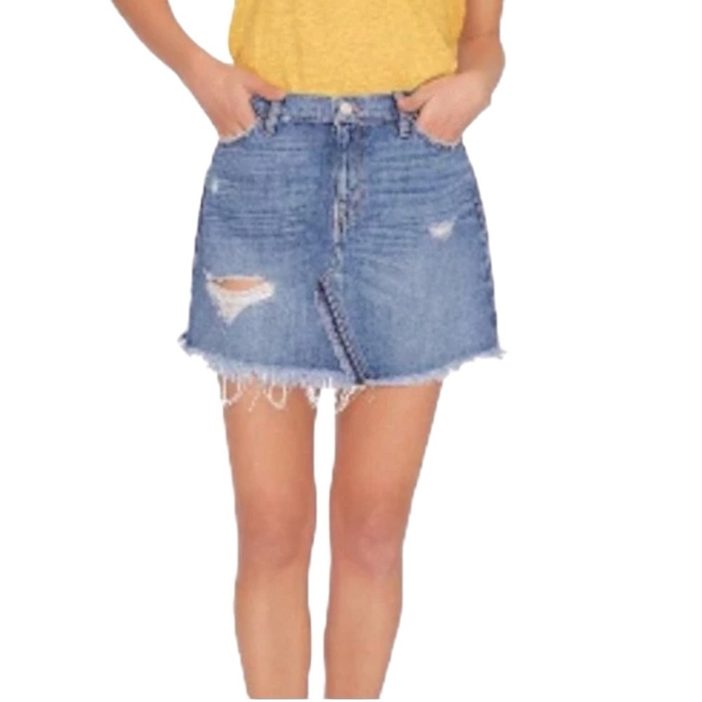 Anthropologie Sanctuary Distressed Denim Skirt